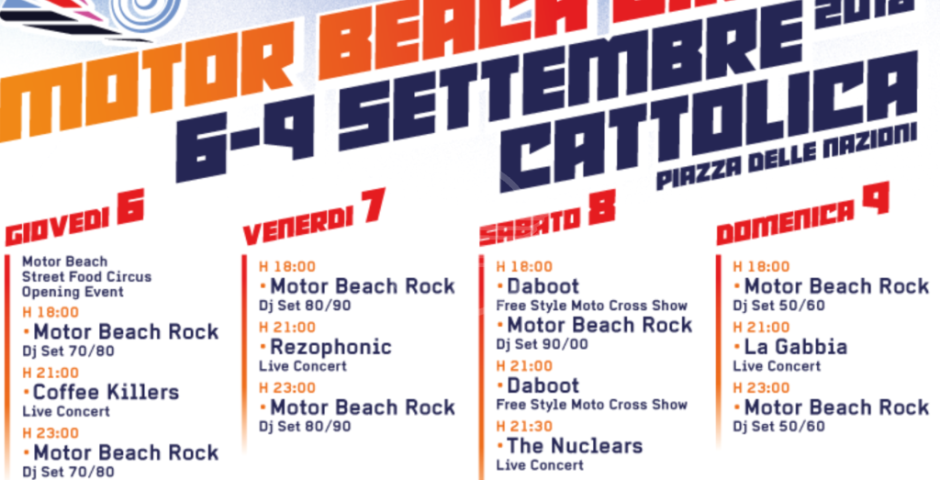 Giovedì 6 settembre parte il Motor Bike Circus Giovedì 6 settembre parte il Motor Bike Circus