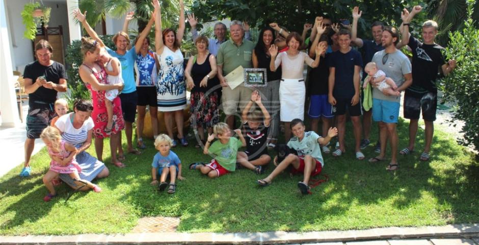 I coniugi Soier da 40 anni ospiti dell'hotel Bristol I coniugi Soier da 40 anni ospiti dell'hotel Bristol