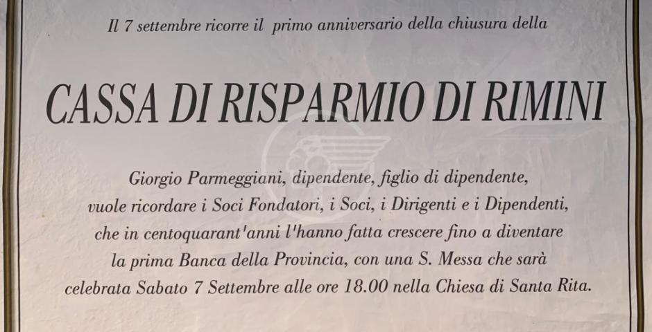 Manifesto funebre e messa per la Carim Manifesto funebre e messa per la Carim