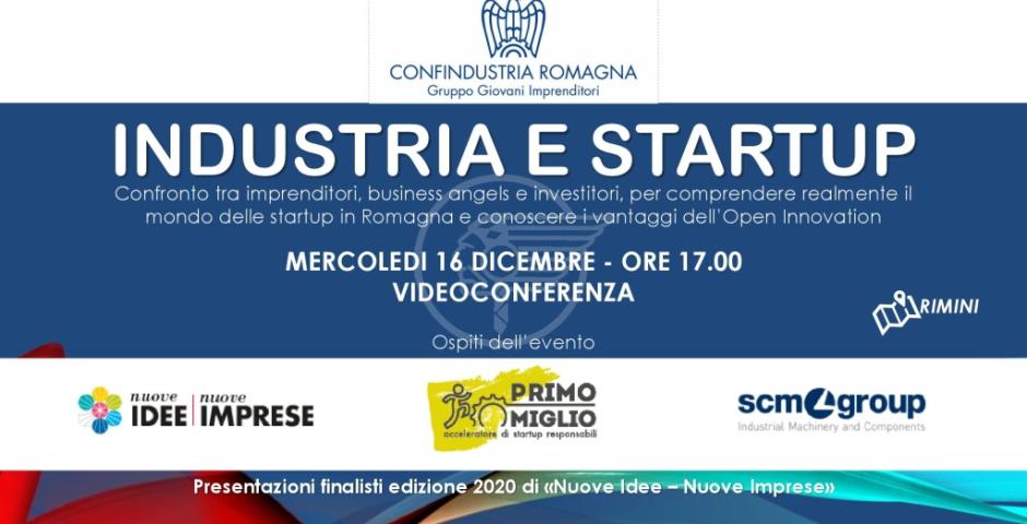 Industria e Startup, il 16 confronto tra imprenditori, business ed investitori  Industria e Startup, il 16 confronto tra imprenditori, business ed investitori