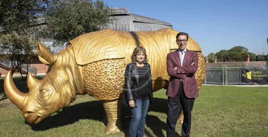 La rinocerontessa di "E la nave va" arriva alla Festa del Cinema di Roma La rinocerontessa di "E la nave va" arriva alla Festa del Cinema di Roma