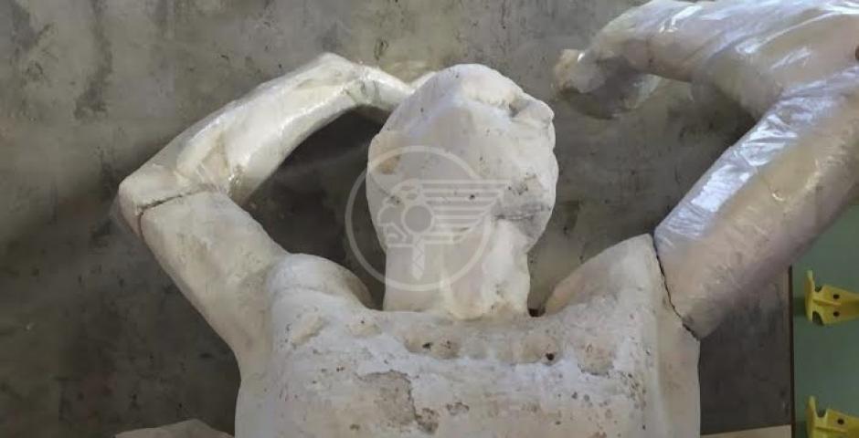 Ecco l'originale calco in gesso della statua del patrono donato al Comune Ecco l'originale calco in gesso della statua del patrono donato al Comune