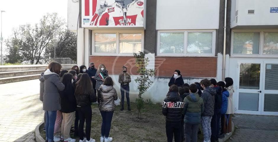 Mimose e studenti per celebrare la giornata dedicata alla donna Mimose e studenti per celebrare la giornata dedicata alla donna