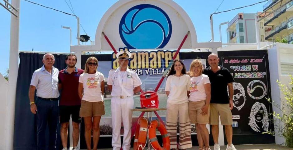 Inaugurazione del defibrillatore presso l'Altamarea Beach Village Inaugurazione del defibrillatore presso l'Altamarea Beach Village