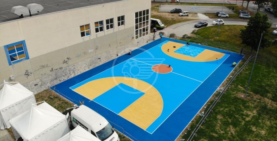 Il nuovo campo da basket del centro sportivo Rossini sarà una tela per l’artista Andrea Criscione Il nuovo campo da basket del centro sportivo Rossini sarà una tela per l’artista Andrea Criscione