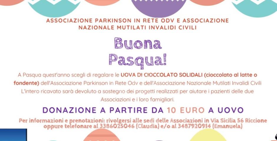 A Pasqua arrivano le Uova Solidali per sostenere i progetti delle associazioni Parkinson in Rete e Anmic  A Pasqua arrivano le Uova Solidali per sostenere i progetti delle associazioni Parkinson in Rete e Anmic