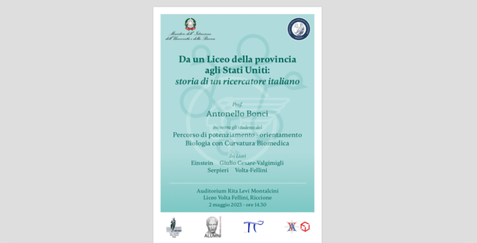 "Da un Liceo della Provincia agli Stati Uniti": il racconto del prof. Bonci "Da un Liceo della Provincia agli Stati Uniti": il racconto del prof. Bonci