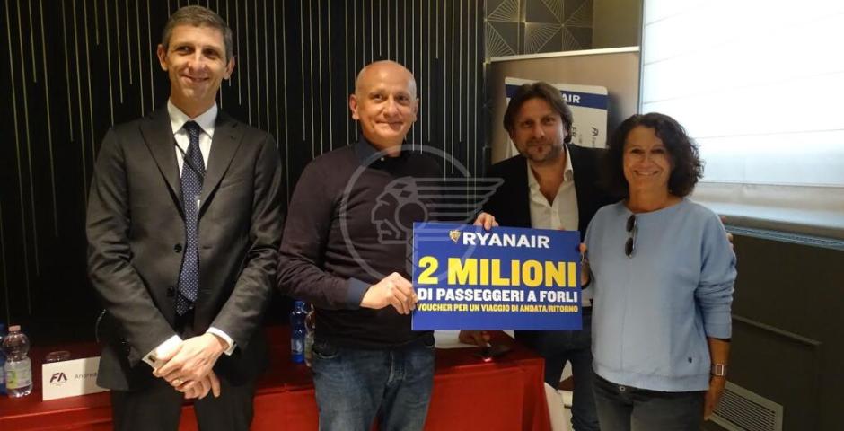 Ryanair festeggia i 2 milioni di passeggeri da/per Forlì: Katowice e Palermo le due nuove rotte Ryanair festeggia i 2 milioni di passeggeri da/per Forlì: Katowice e Palermo le due nuove rotte