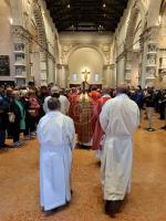San Gaudenzo: il tradizionale incontro del Vescovo, mons. Nicolò Anselmi, con le autorità civili e militari cittadine San Gaudenzo: il tradizionale incontro del Vescovo, mons. Nicolò Anselmi, con le autorità civili e militari cittadine