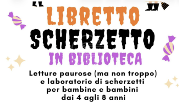 “Libretto o scherzetto ?”: al Centro Culturale Polivalente letture con storie mostruose su Halloween. Laboratorio creativo, mercoledì 29, dalle ore 17 “Libretto o scherzetto ?”: al Centro Culturale Polivalente letture con storie mostruose su Halloween. Laboratorio creativo, mercoledì 29, dalle ore 17